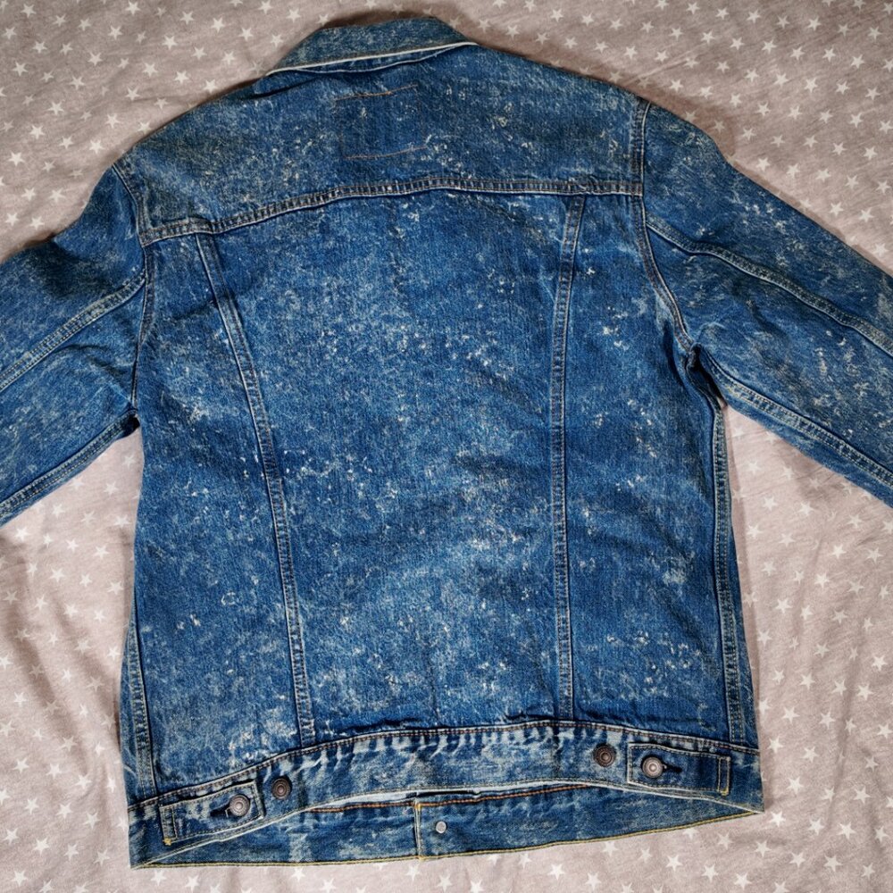 🔥 Levi’s Acid Wash Denim Trucker Jacket - Vintage - XL 🔥 - Picture 8 of 10